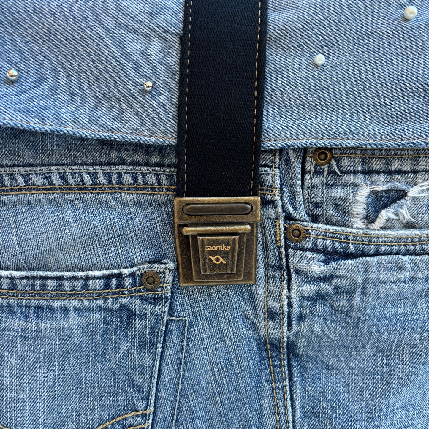 Mochila Top Caomka Recycled ♻️ Jeans · Pieza Única 16609