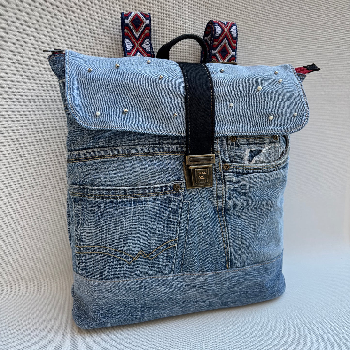 Mochila Top Caomka Recycled ♻️ Jeans · Pieza Única 16609