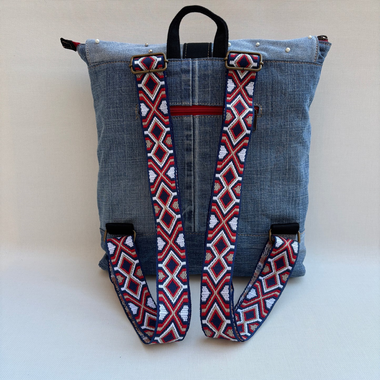 Mochila Top Caomka Recycled ♻️ Jeans · Pieza Única 16609