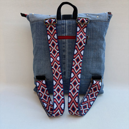 Mochila Top Caomka Recycled ♻️ Jeans · Pieza Única 16609