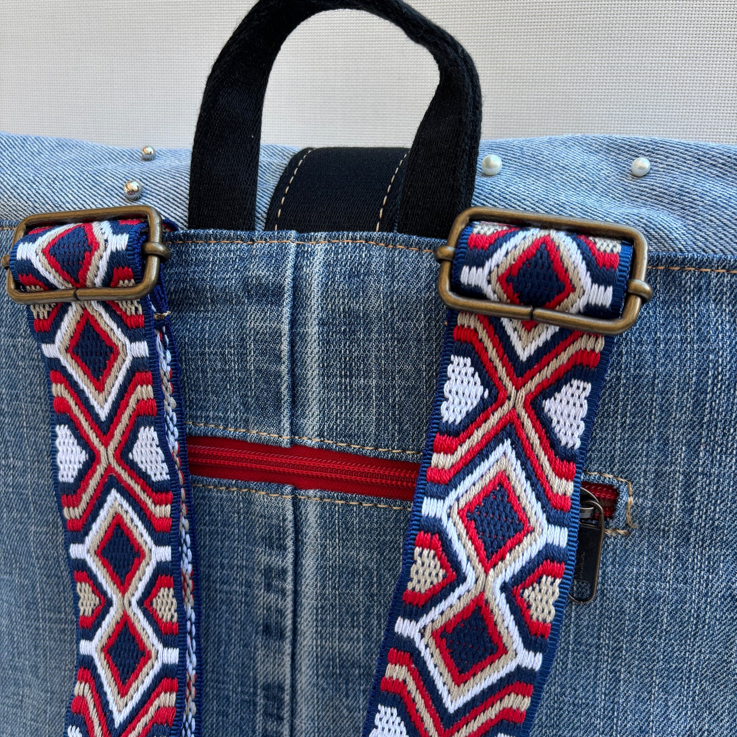 Mochila Top Caomka Recycled ♻️ Jeans · Pieza Única 16609