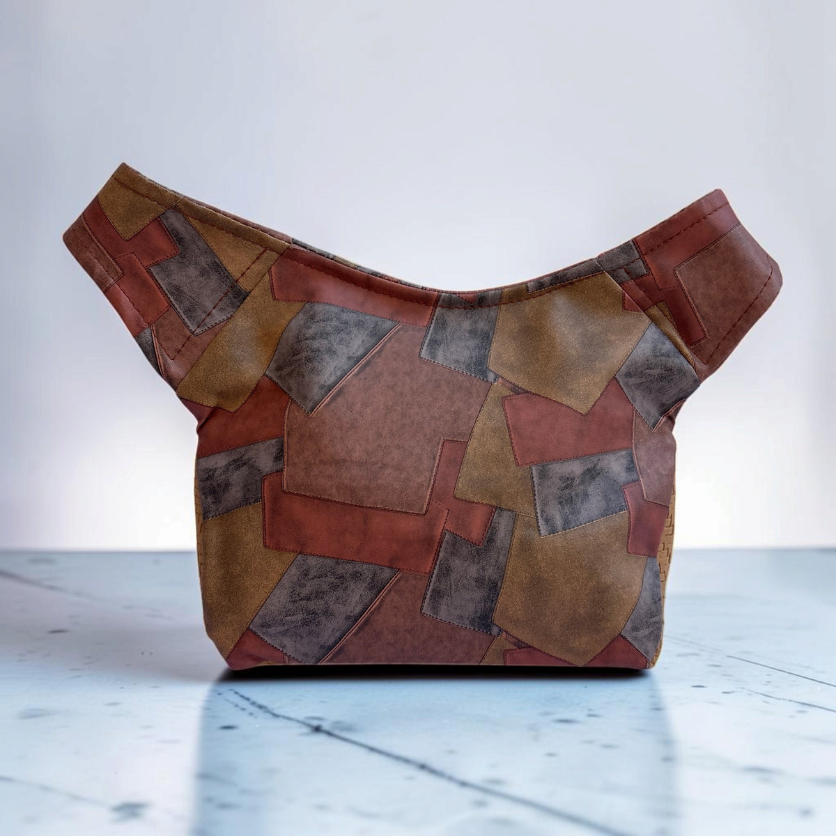 Riñonera "Special Brown Patchwork" · Polipiel · Pieza Única Núm. 19604