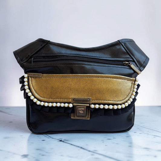 Riñonera "Special Black & Golden Luxury Top" · Polipiel · Pieza Única Núm. 19607