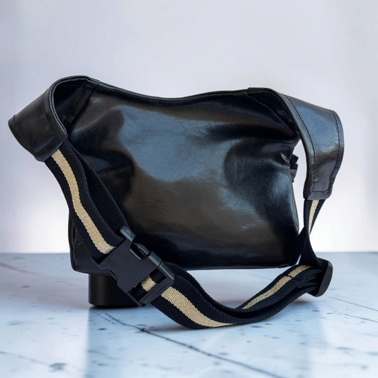 Riñonera "Special Black & Golden Luxury Top" · Polipiel · Pieza Única Núm. 19607