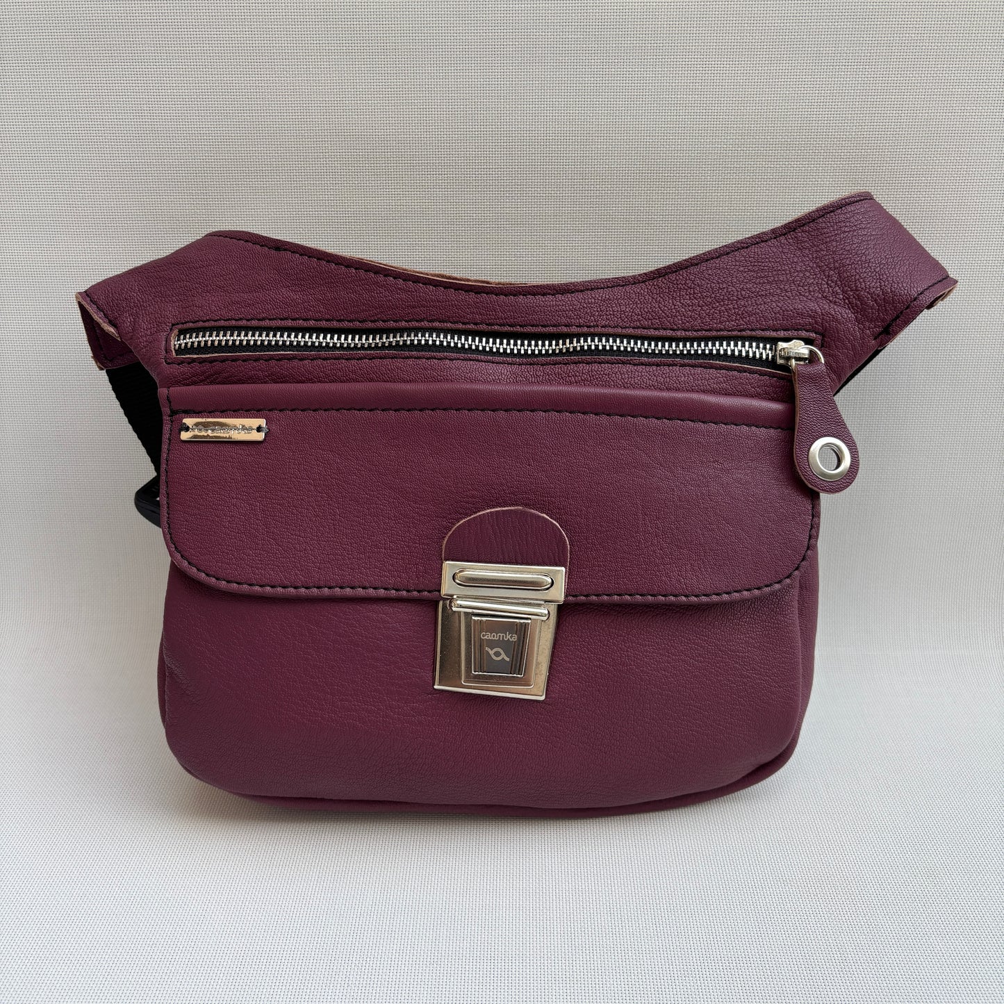 Riñonera Special Burdeos & Silver · Piel - Cuero · Pieza Exclusiva Núm. 16545