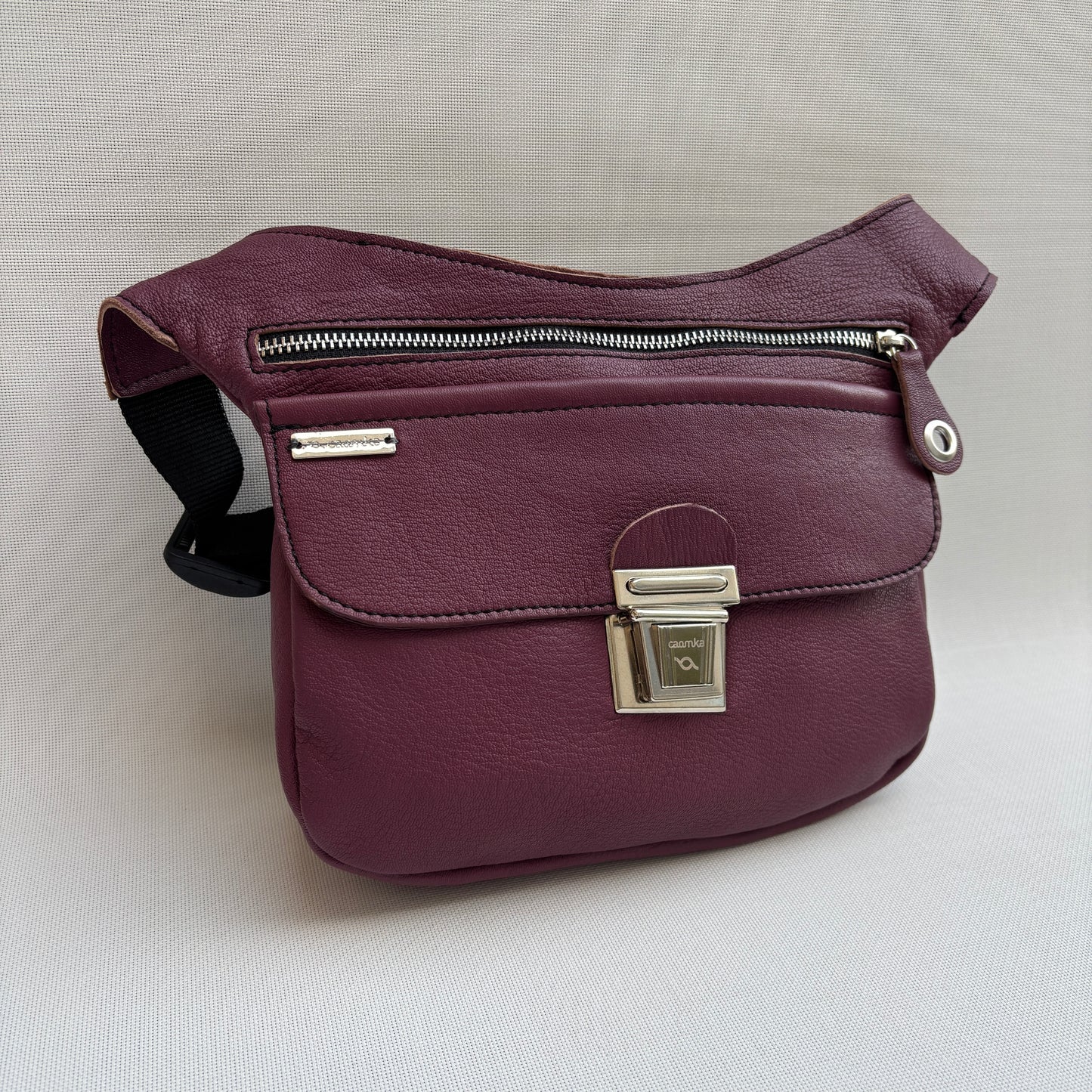 Riñonera Special Burdeos & Silver · Piel - Cuero · Pieza Exclusiva Núm. 16545