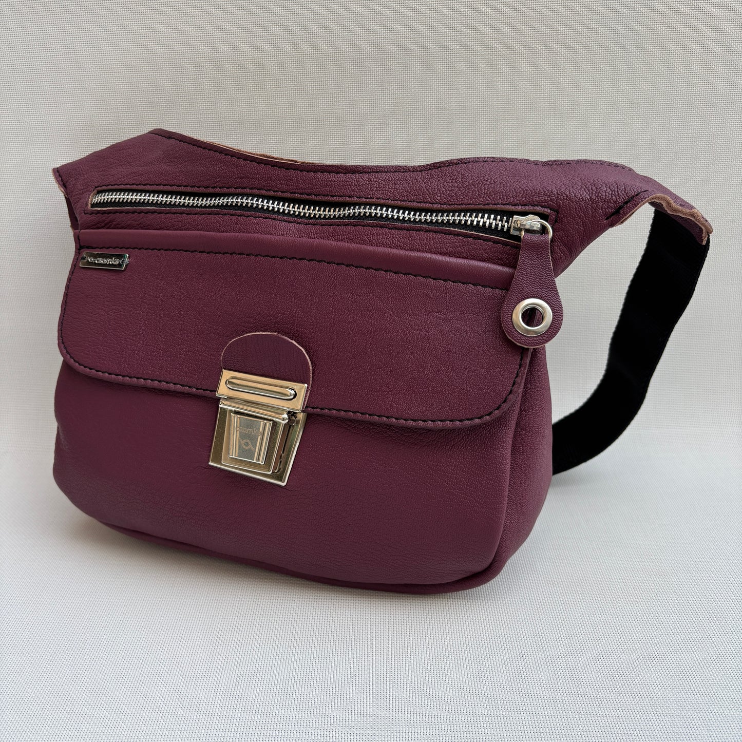 Riñonera Special Burdeos & Silver · Piel - Cuero · Pieza Exclusiva Núm. 16545