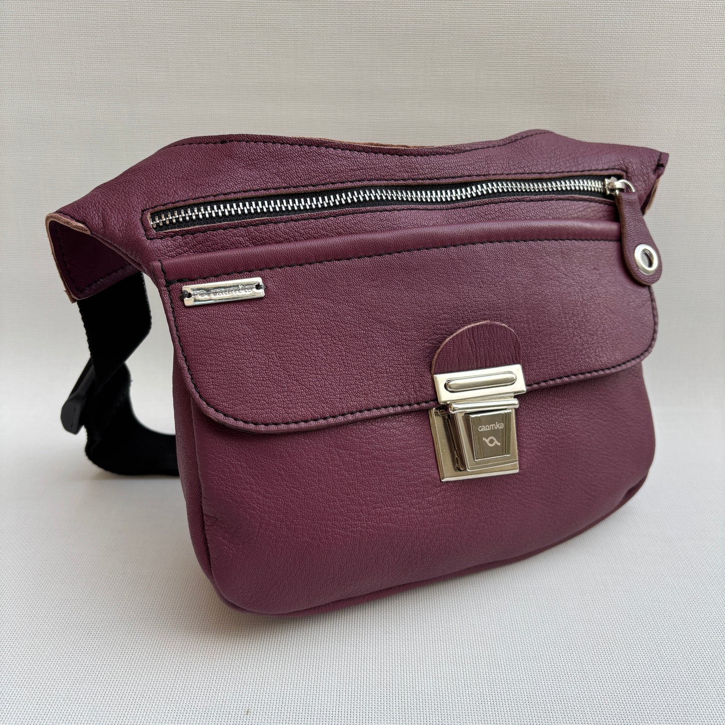 Riñonera Special Burdeos & Silver · Piel - Cuero · Pieza Exclusiva Núm. 16545