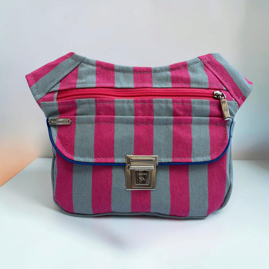 Riñonera Original "Special Pink & Grey Electric Blue" · Pieza Única Núm. 19651