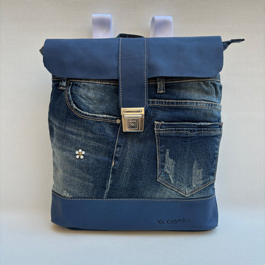 Mochila Top Caomka Recycled ♻️ Jeans · Pieza Única 15641