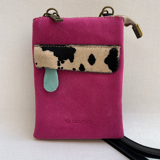 (-50%) Porta Móvil · Diseño Top Mix · Piel natural · Vaca Print