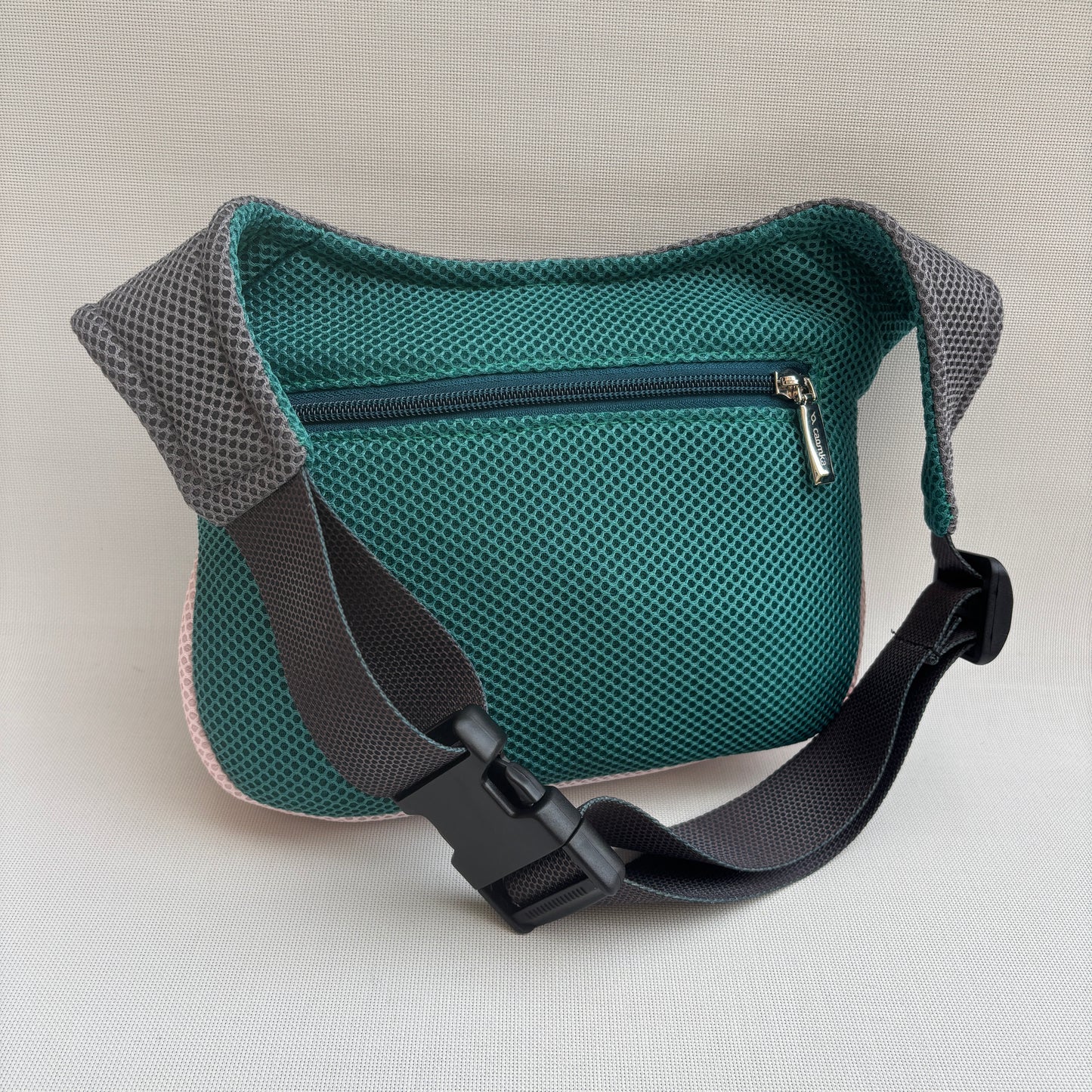 Riñonera "Soft 3D Pink & Green" + Bolsillo trasero · Pieza Única Núm. 18068