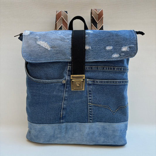 Mochila Top Caomka Recycled ♻️ Jeans · Pieza Única 15686