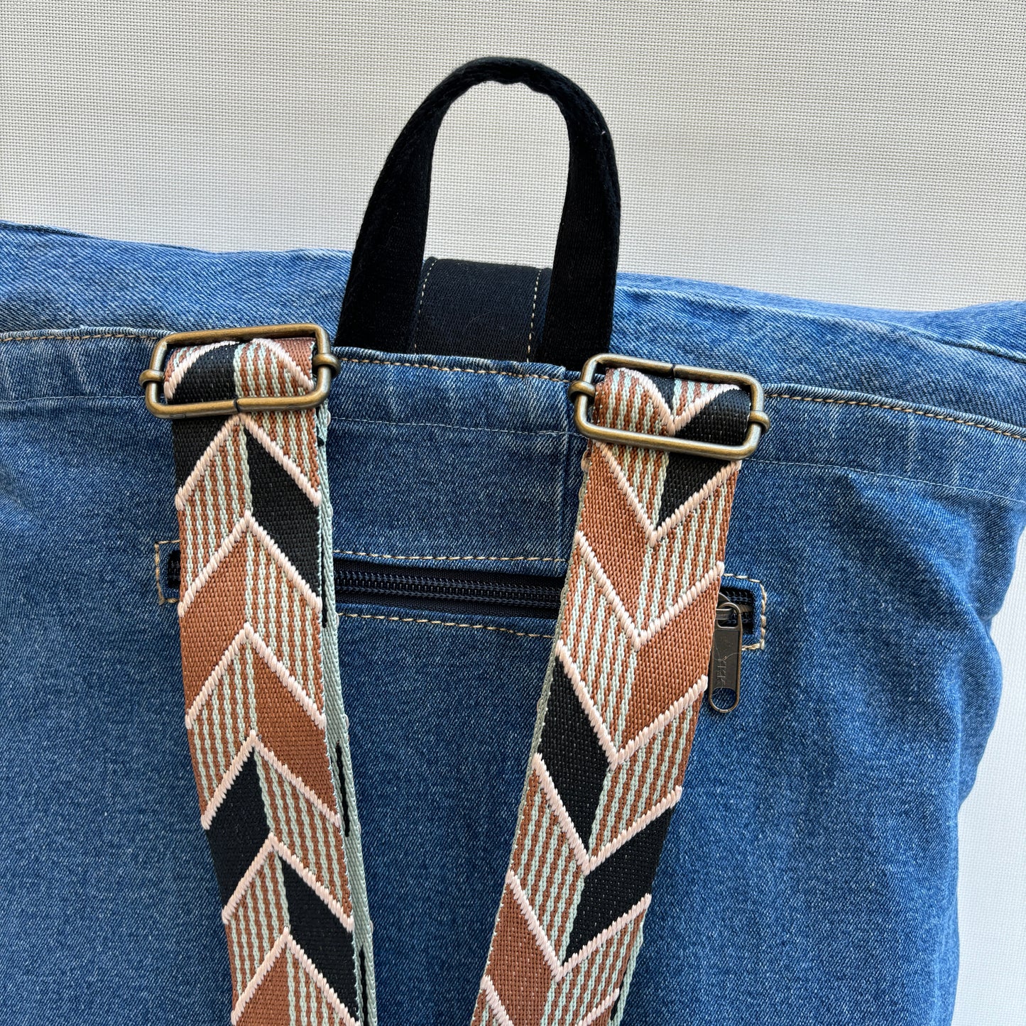 Mochila Top Caomka Recycled ♻️ Jeans · Pieza Única 15686