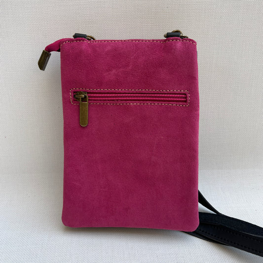 (-50%) Porta Móvil · Diseño Top · Piel natural · Fucsia