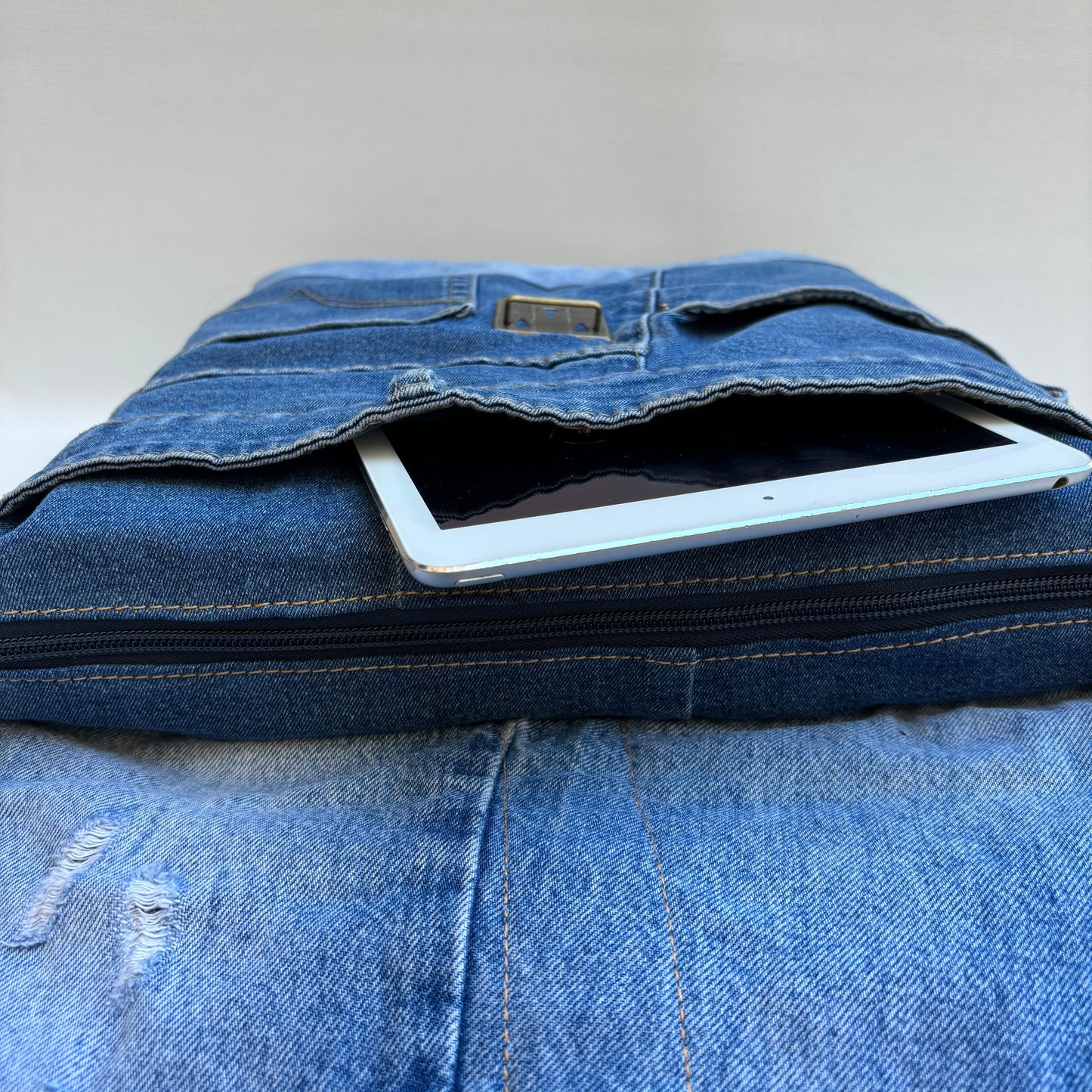 Mochila Top Caomka Recycled ♻️ Jeans · Pieza Única 15686