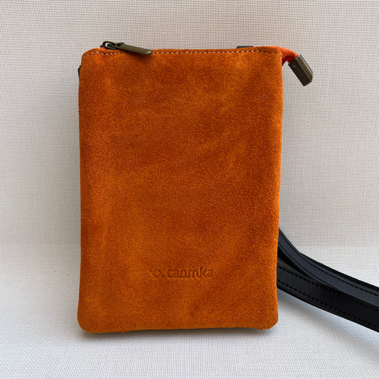 (-50%) Porta Móvil · Diseño Top · Piel natural · Naranja