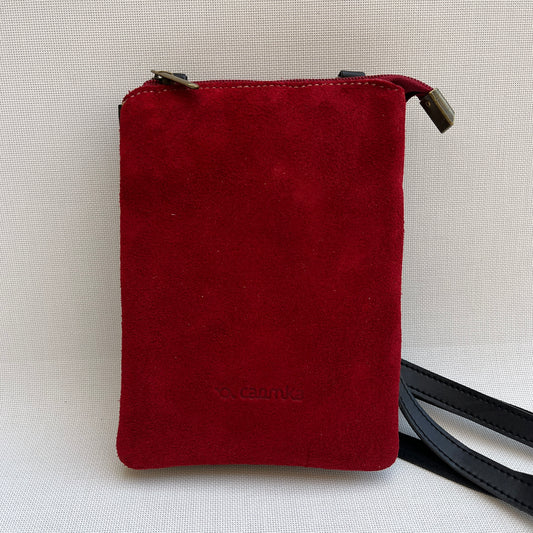 (-50%) Porta Móvil · Diseño Top · Piel natural · Rojo