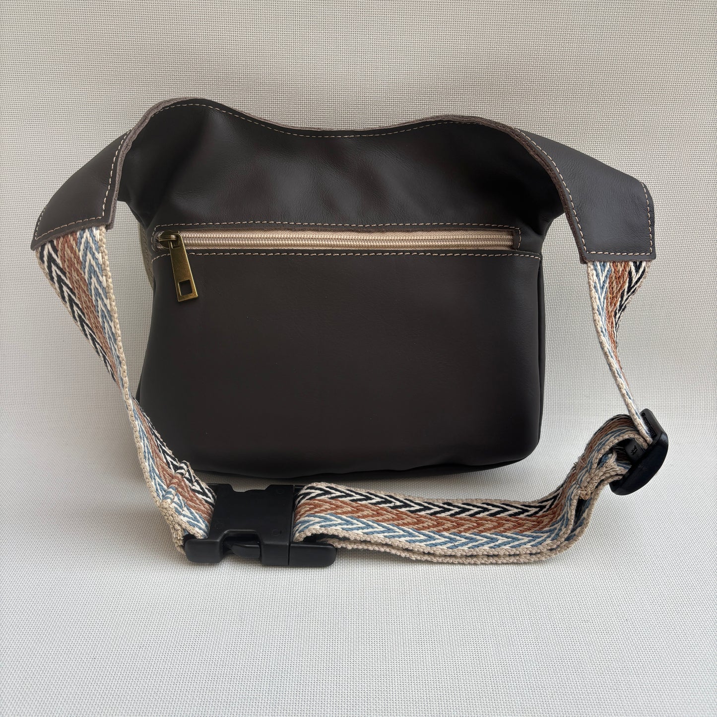 Riñonera "Special Brown Spring" Marrón/Beige · Piel · Pieza Exclusiva Núm. 18114