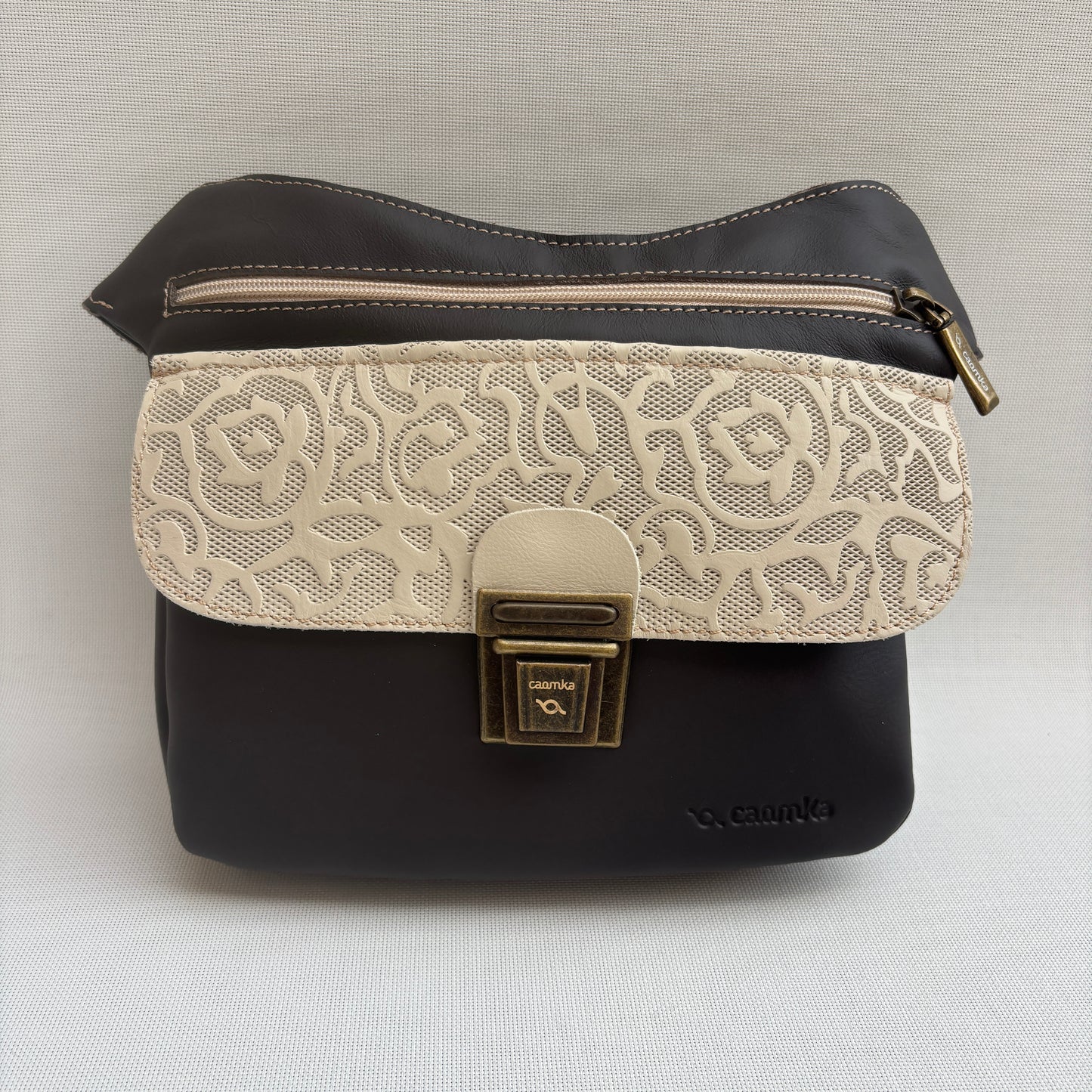 Riñonera "Special Brown Spring" Marrón/Beige · Piel · Pieza Exclusiva Núm. 18114