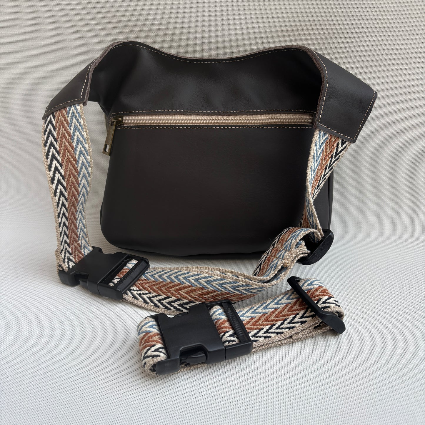 Riñonera "Special Brown Spring" Marrón/Beige · Piel · Pieza Exclusiva Núm. 18114