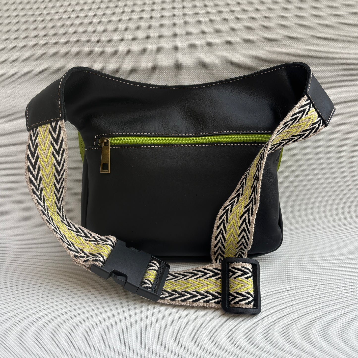Riñonera "Special Black/Lime Spring" Negro/Lima · Piel · Pieza Exclusiva Núm. 18113