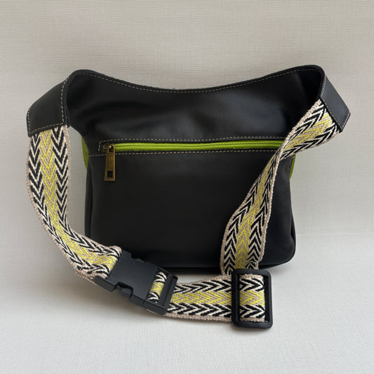 Riñonera "Special Black/Lime Spring" Negro/Lima · Piel · Pieza Exclusiva Núm. 18113