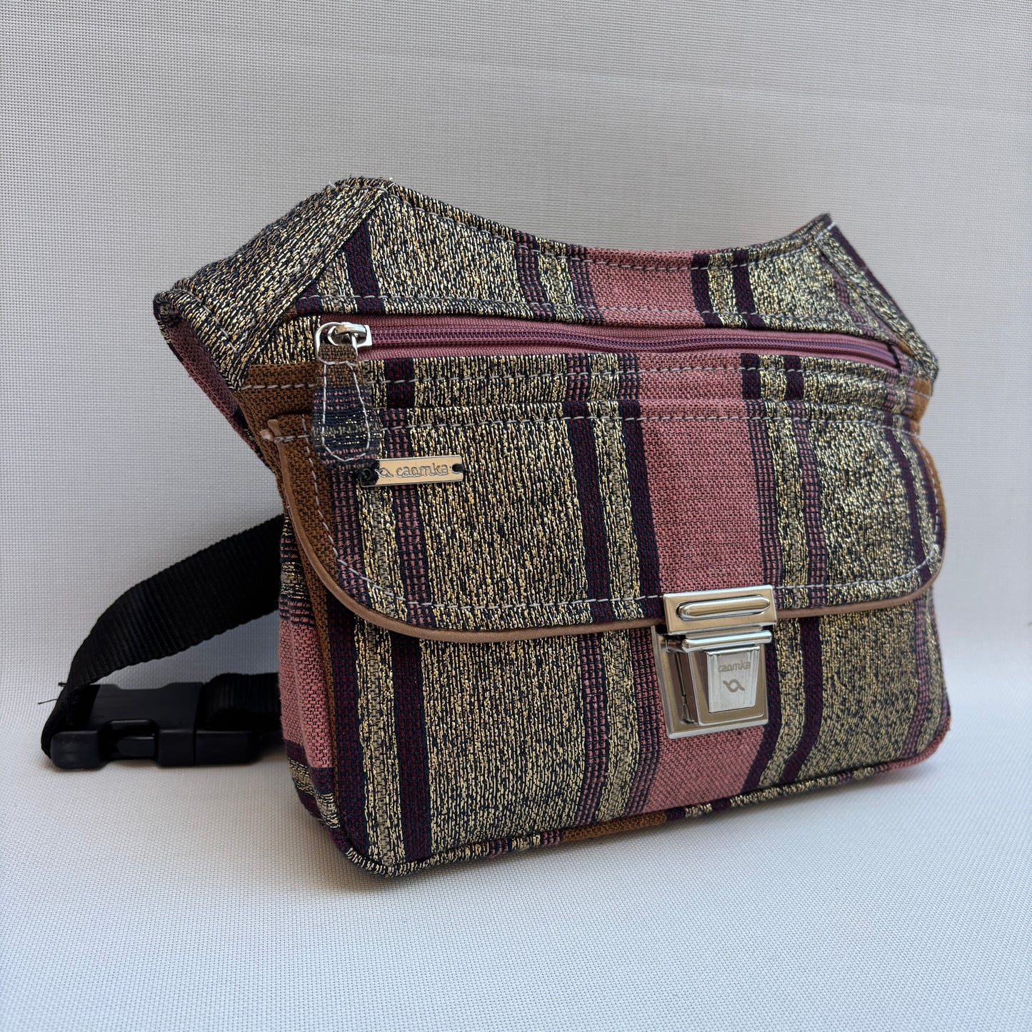 Riñonera "Elegant Golden India" + Bolsillo trasero · Pieza Única Núm. 18896