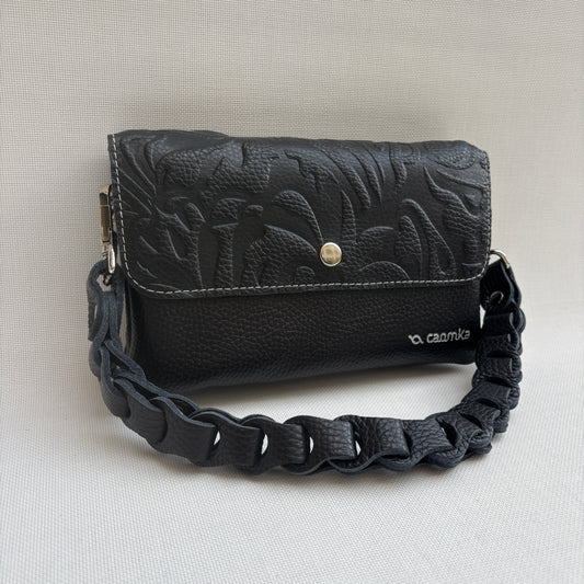 Riñonera multifunción ELEGANT NANO "Black" · Piel · Pieza Exclusiva Núm. 18076