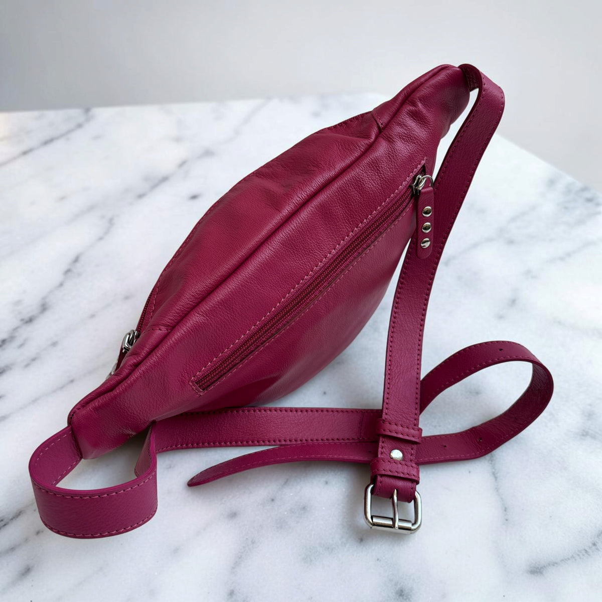 Premium Retro Chic Green BioCuir® Natural Leather Exclusive Piece No. 12639