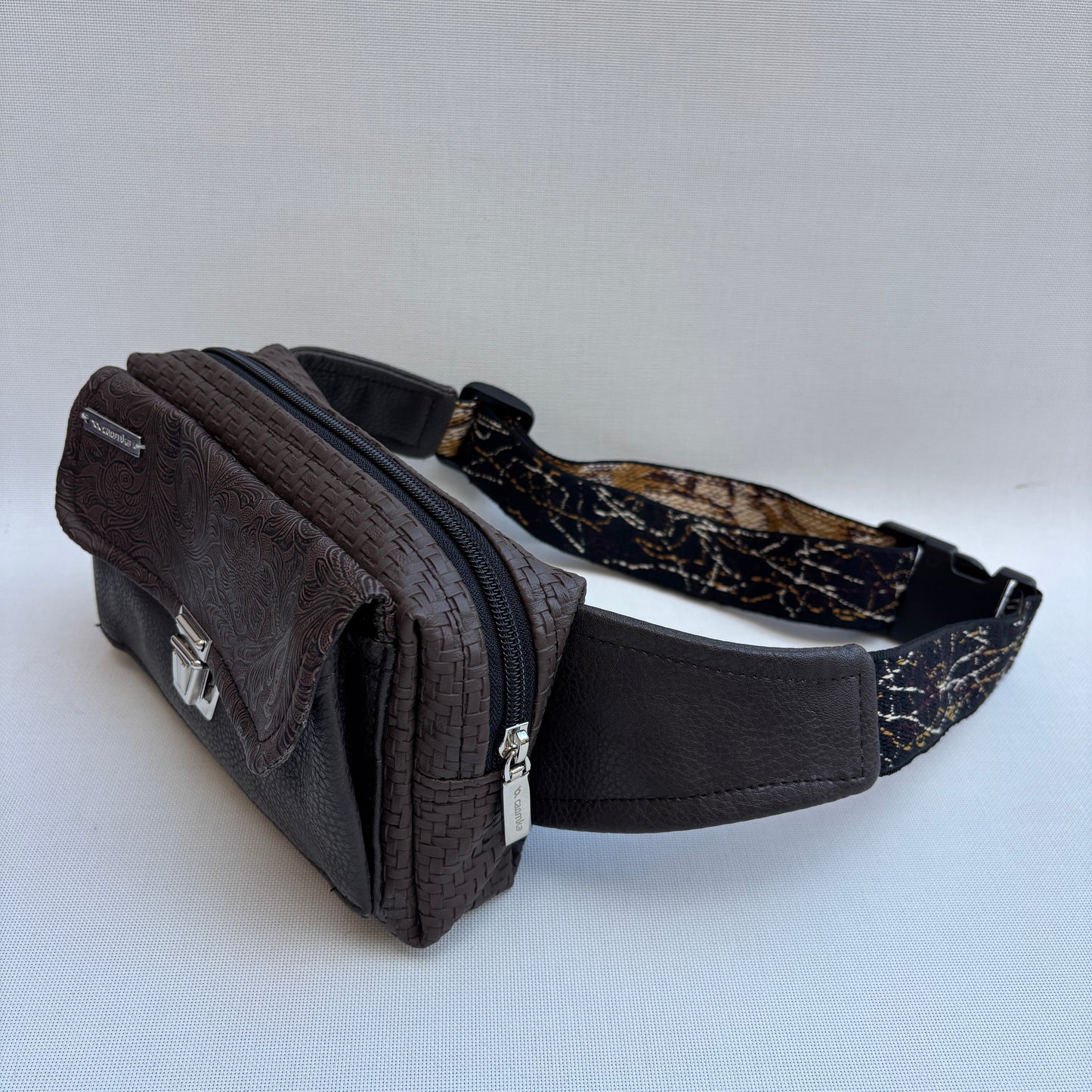 Riñonera Urban "Elegant Brown Top" · Polipiel · Pieza Única Núm. 18828