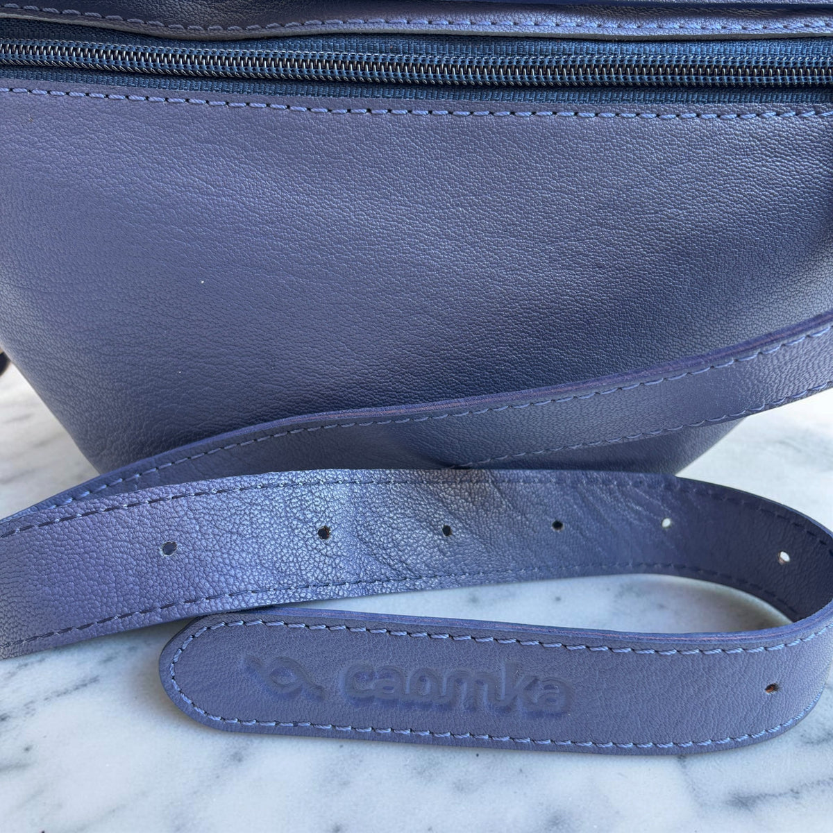 Riñonera "Special RetroChic Blue Lavender" · Piel · Pieza Exclusiva Núm. 19671