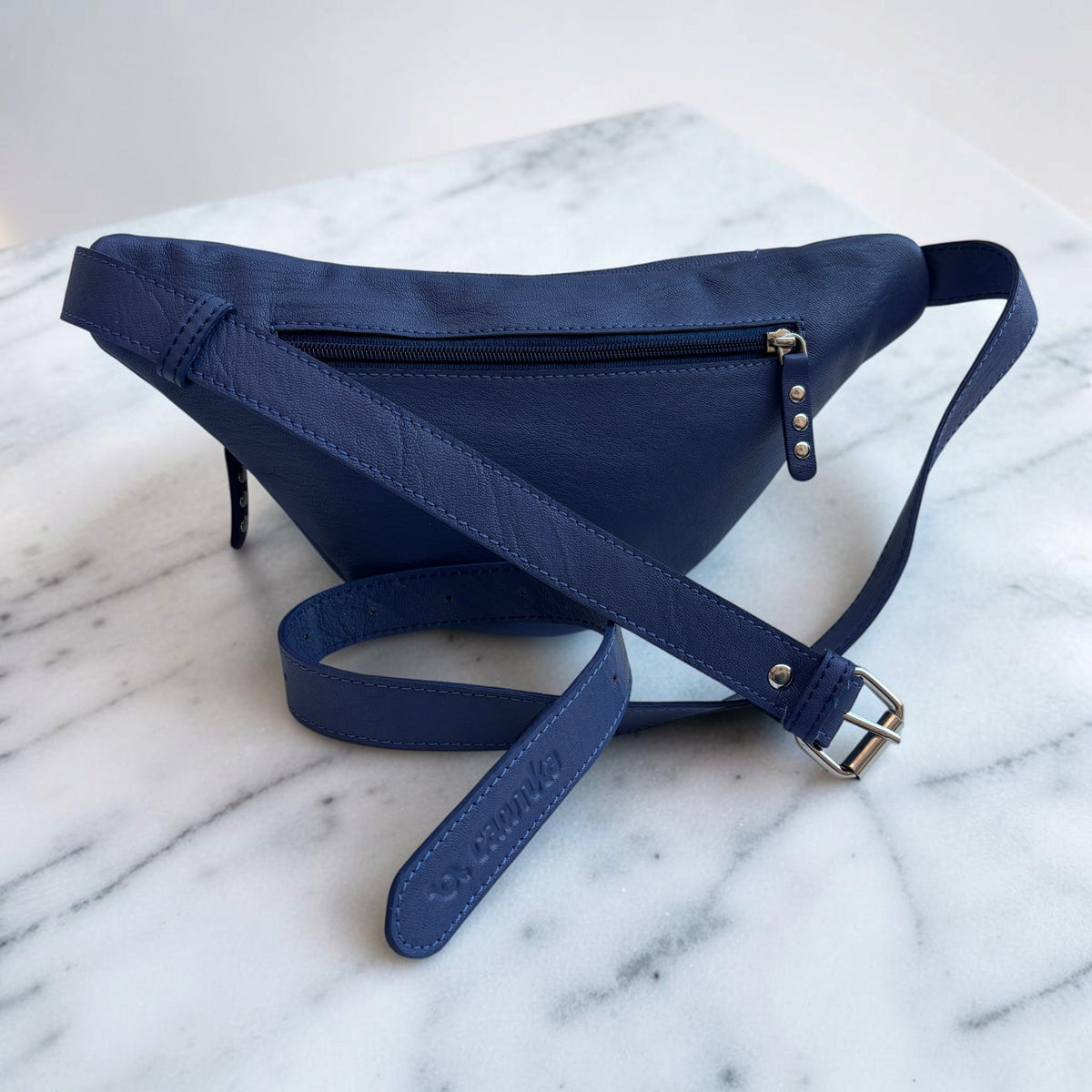 Riñonera "Special RetroChic Blue Lavender" · Piel · Pieza Exclusiva Núm. 19671