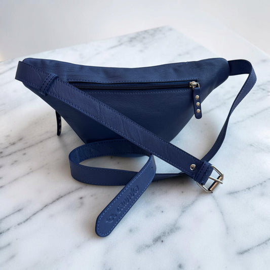 Riñonera "Special RetroChic Blue Lavender" · Piel · Pieza Exclusiva Núm. 19671