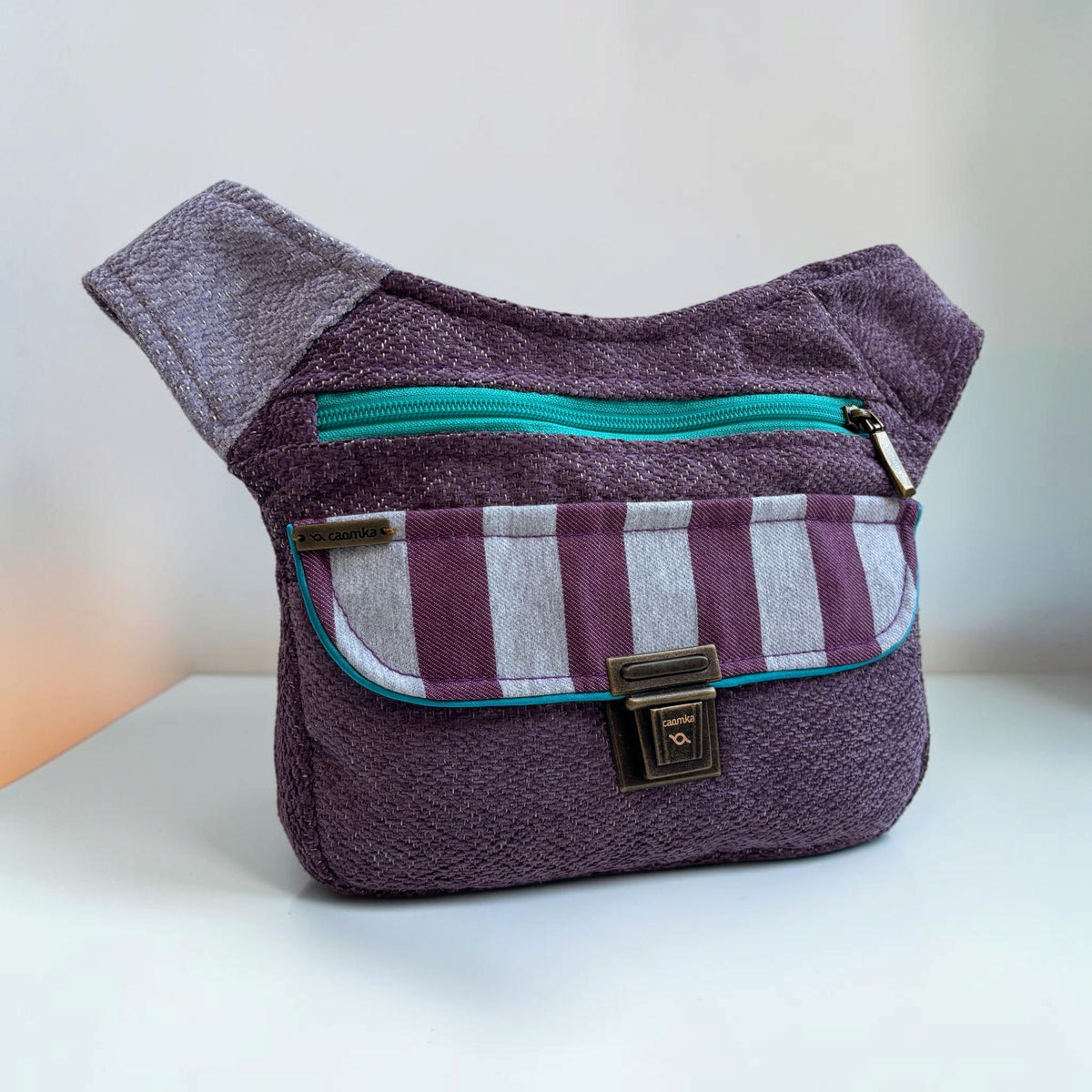 Riñonera Original "Special Purple Turquoise Top" · Pieza Única Núm. 19643