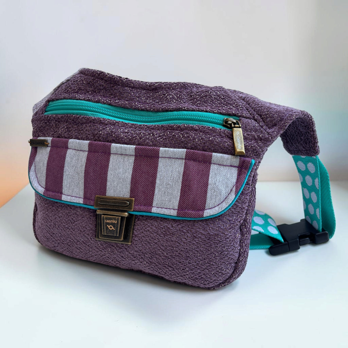 Riñonera Original "Special Purple Turquoise Top" · Pieza Única Núm. 19643