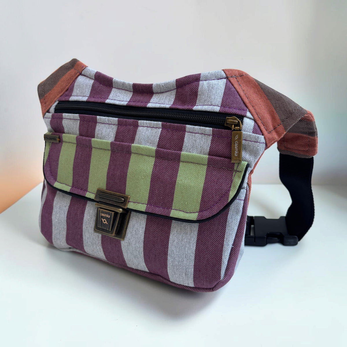 Riñonera Original "Special Stripes Mix" + Bolsillo trasero · Pieza Única Núm. 19644