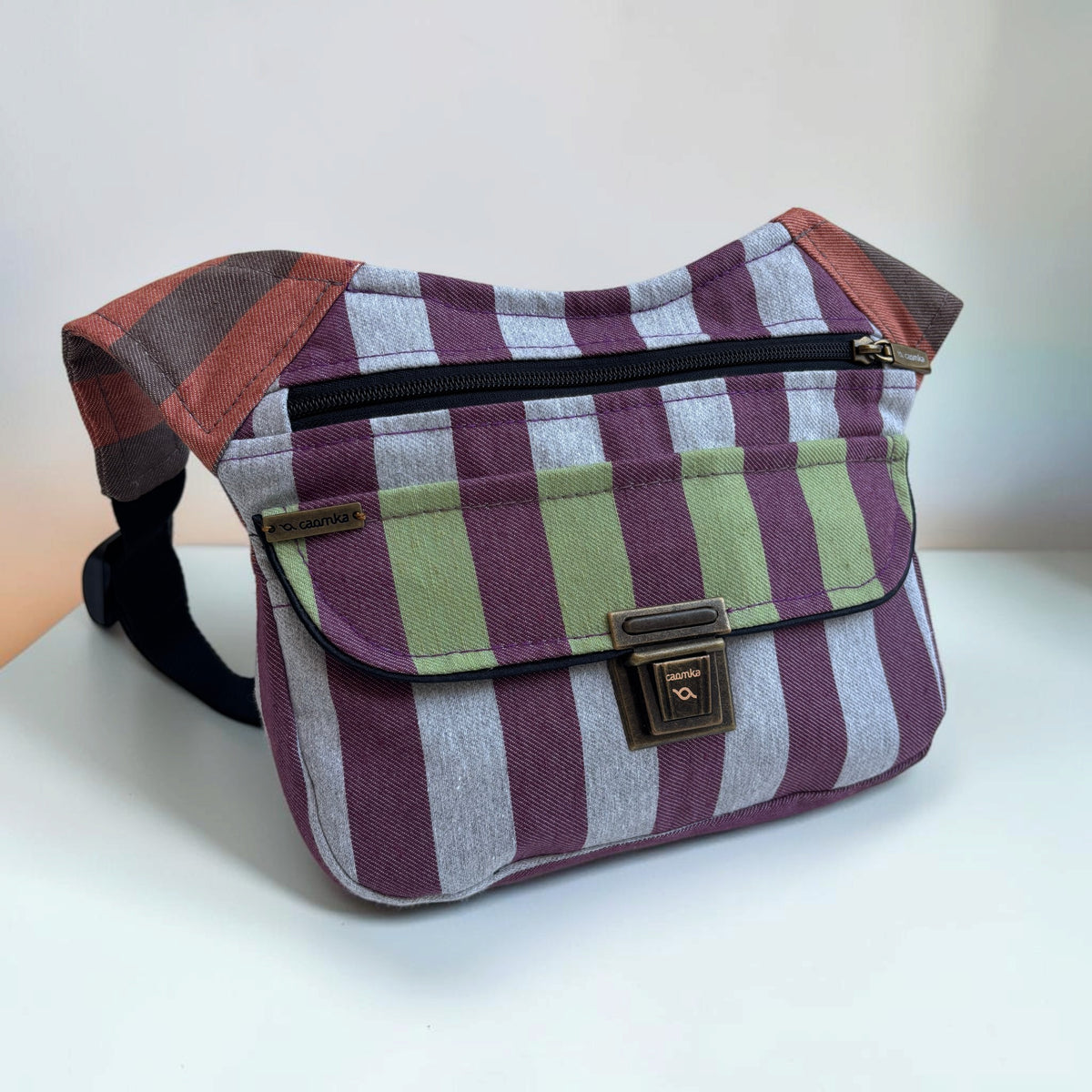 Riñonera Original "Special Stripes Mix" + Bolsillo trasero · Pieza Única Núm. 19644