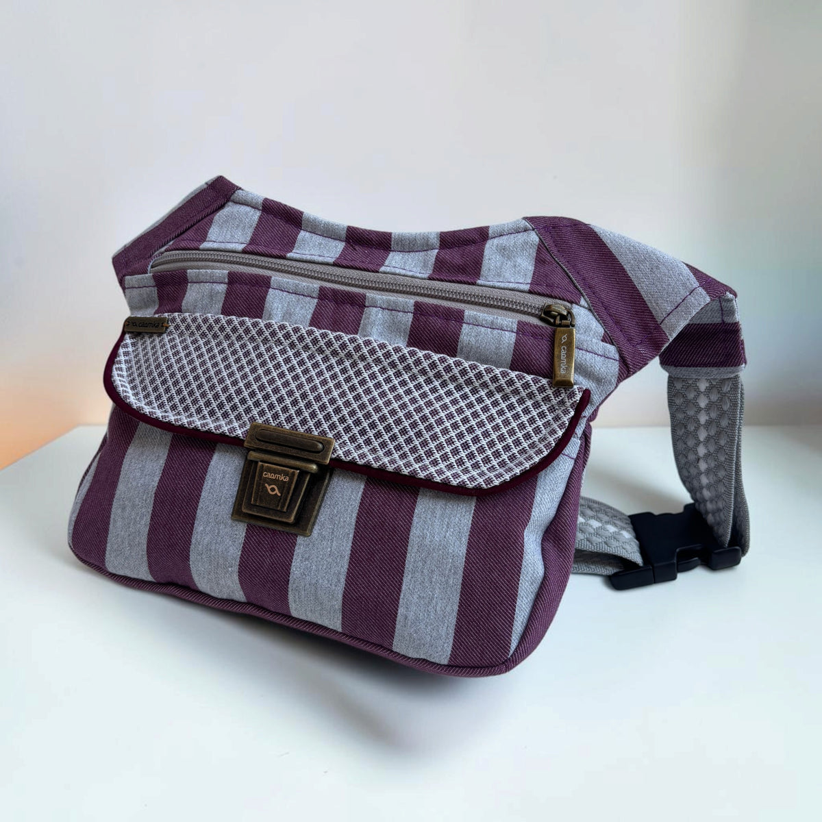 Riñonera Original "Special Burgundy Texture Top" + Bolsillo trasero · Pieza Única Núm. 19653
