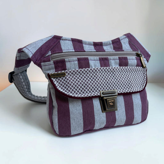 Riñonera Original "Special Burgundy Texture Top" + Bolsillo trasero · Pieza Única Núm. 19653