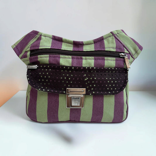 Riñonera Original “Special Purple Pistachio” + Bolsillo trasero · Pieza Única Núm. 19646