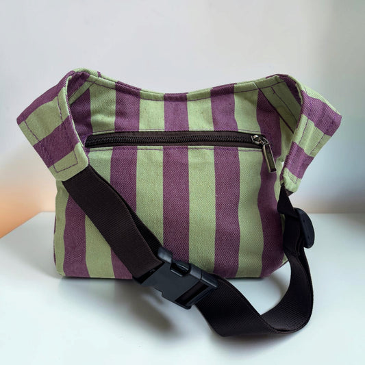 Riñonera Original “Special Purple Pistachio” + Bolsillo trasero · Pieza Única Núm. 19646