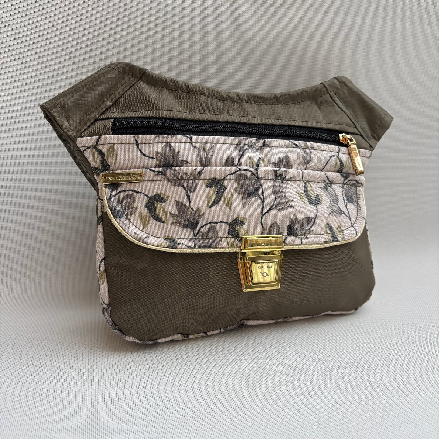 Riñonera "Special Kaki & Golden Top" · Impermeable · Pieza Única Núm. 18104