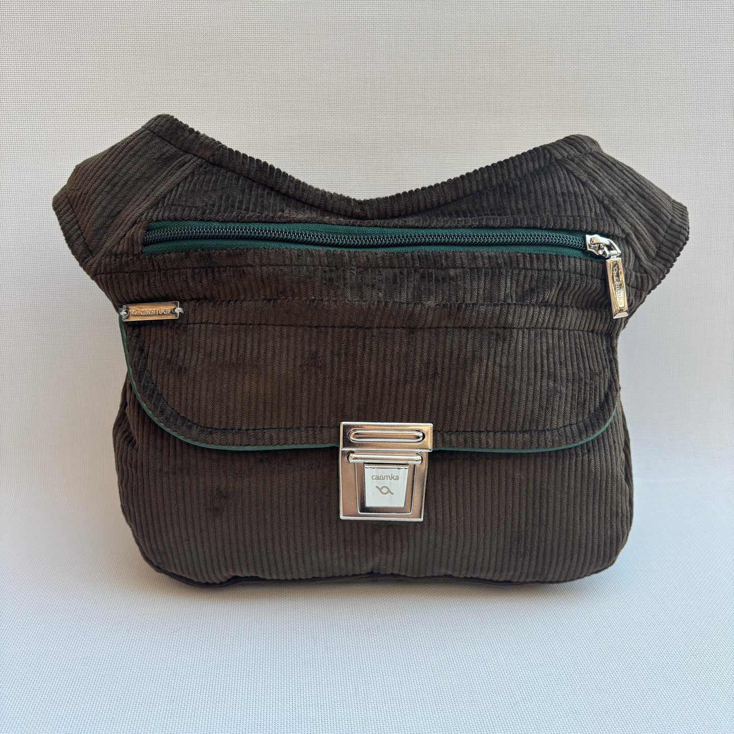 Riñonera "Especial Marrón Top" + Bolsillo trasero · Micro Pana · Pieza Única Núm. 16604