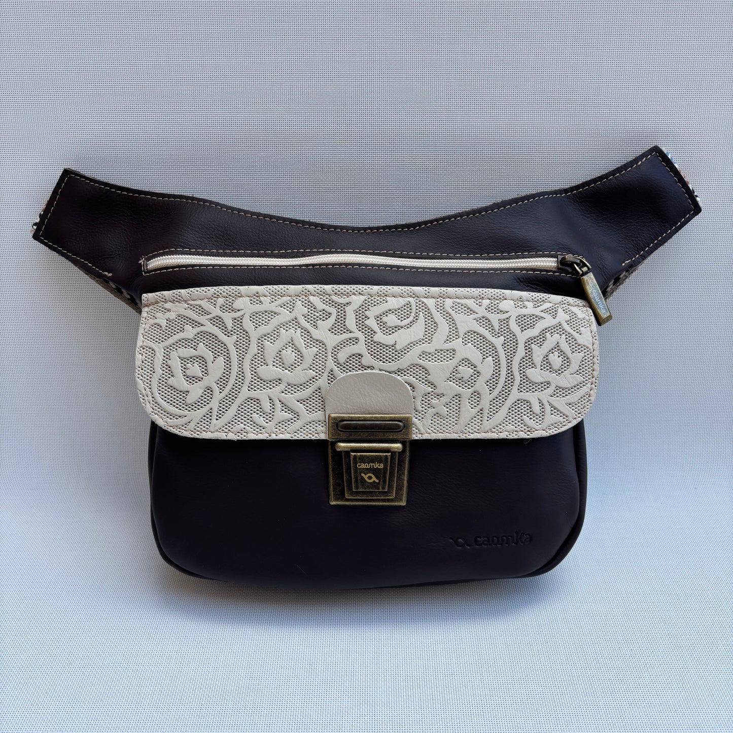 Riñonera "Special Brown Spring" Marrón/Beige · Piel · Pieza Exclusiva Núm. 17394