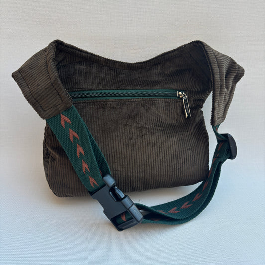 Riñonera "Especial Marrón Top" + Bolsillo trasero · Micro Pana · Pieza Única Núm. 16604