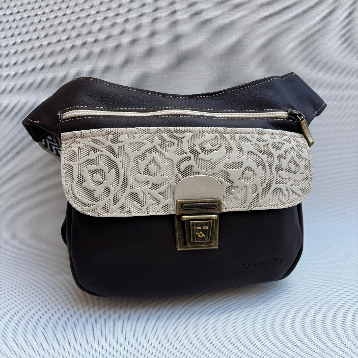 Riñonera "Special Brown Spring" Marrón/Beige · Piel · Pieza Exclusiva Núm. 17394