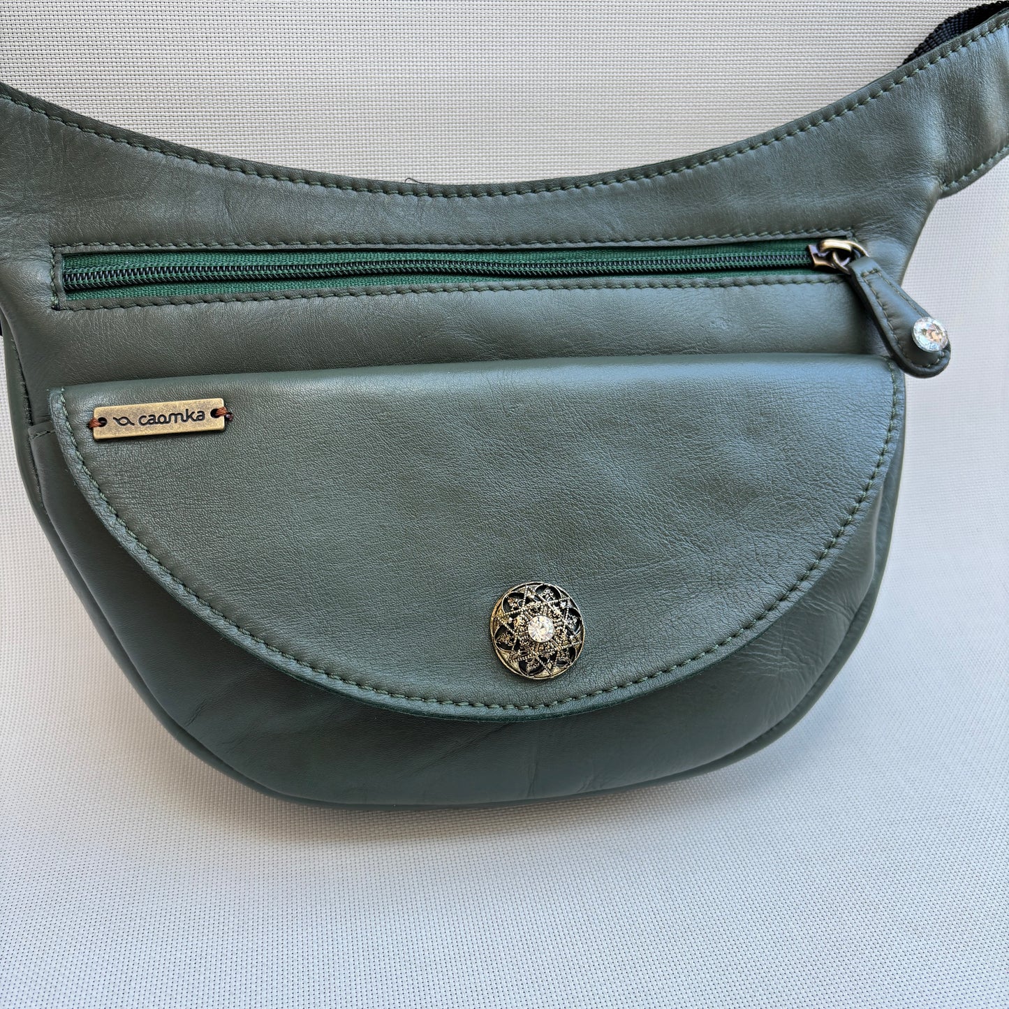 Riñonera Luna "Special Green Luxury" Silver · Piel · Pieza Exclusiva Núm. 18790