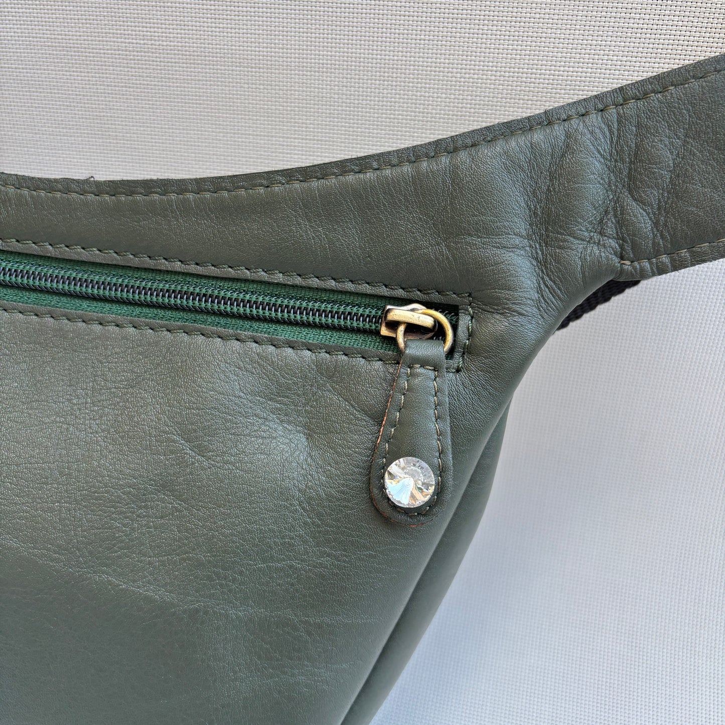 Riñonera Luna "Special Green Luxury" Silver · Piel · Pieza Exclusiva Núm. 18790