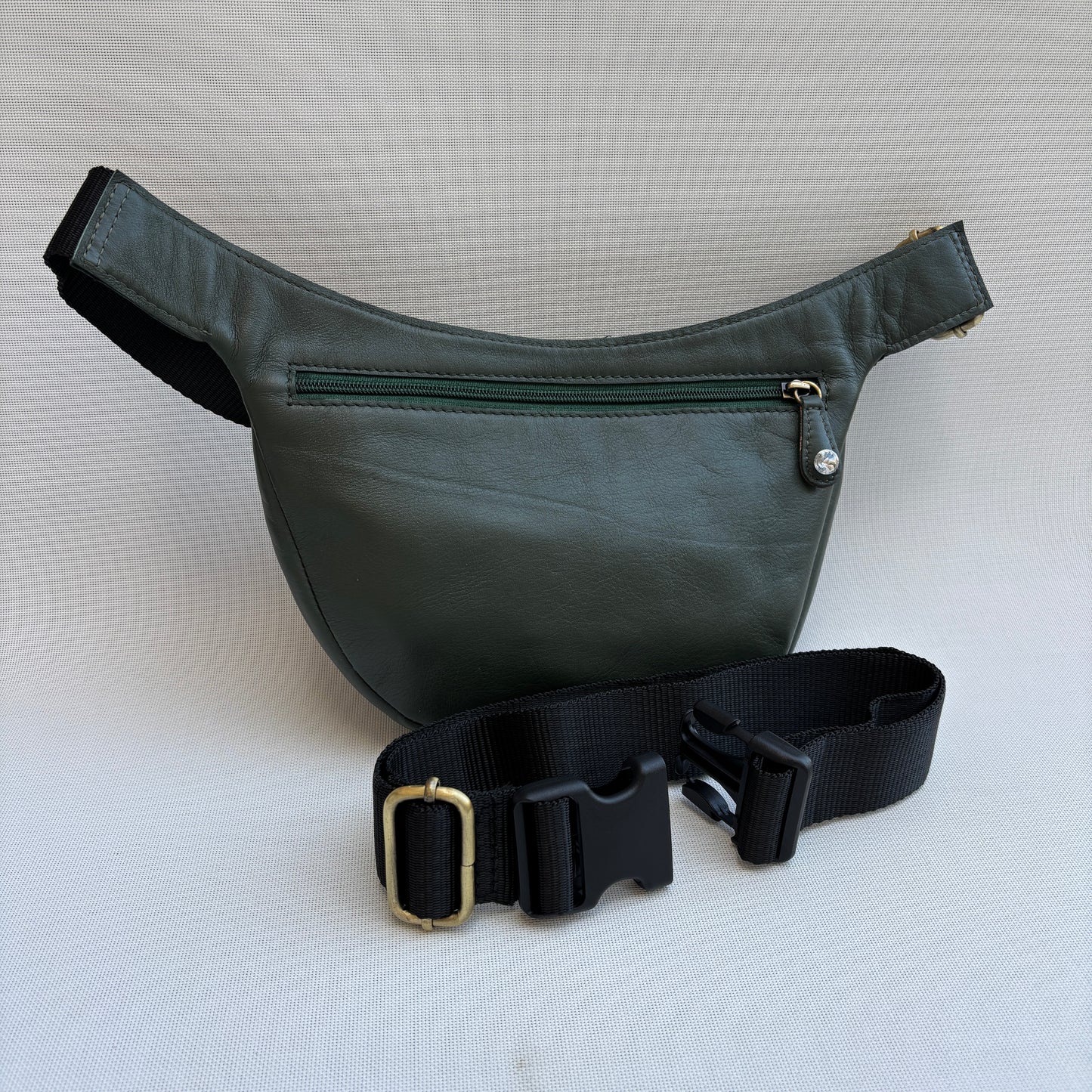 Riñonera Luna "Special Green Luxury" Silver · Piel · Pieza Exclusiva Núm. 18790